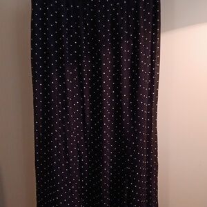 Chic Black Polka Dot Maxi Skirt